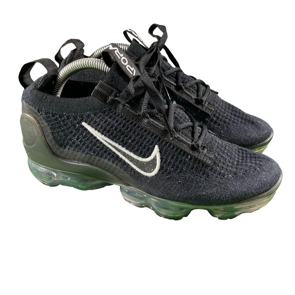 Nike Air VaporMax 2021 Fly Knit Black Speckled Womens Sz 7 DC4112-002 EUC VNDS